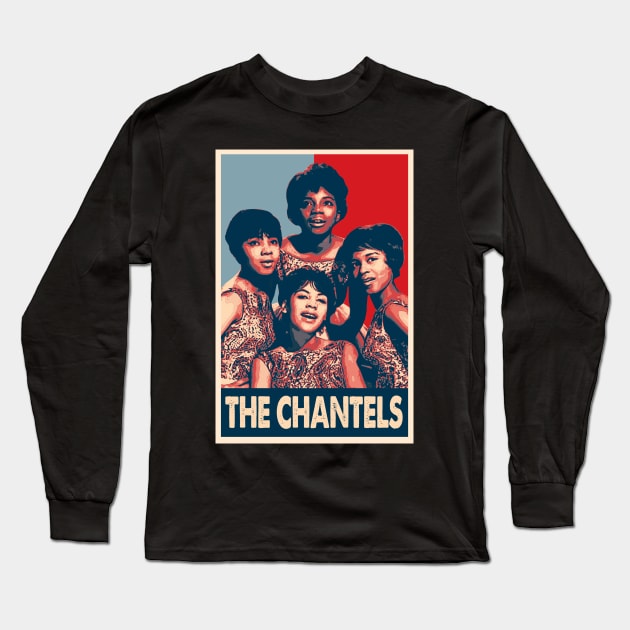 Nostalgic Notes Chantel Band T-Shirts, Wear the Melody of Doo-Wop Royalty with Grace Long Sleeve T-Shirt by JaylahKrueger